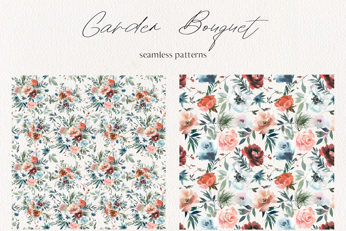 Garden Bouquet Watercolour Florals, a Decorative Illustration by whiteheartdesign (Photo 5 of 7)