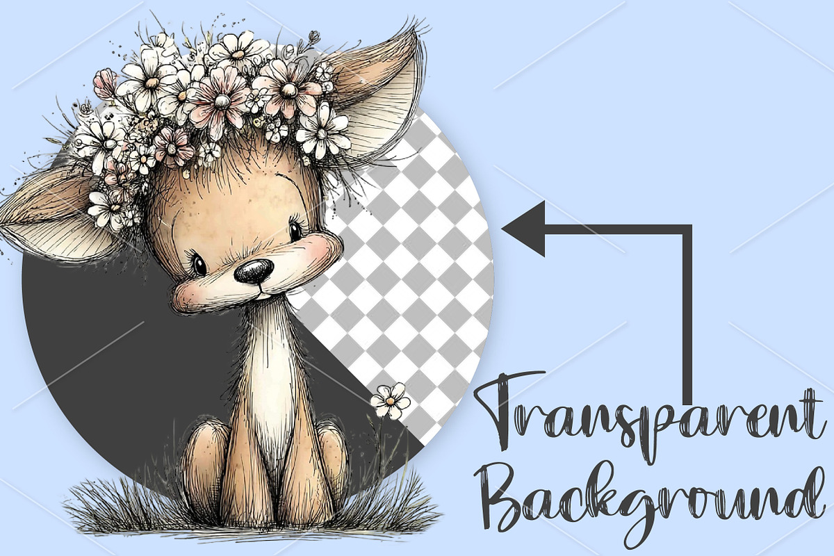 Watercolor Spring Animals Clipart, a Seasonal Illustration by Canvas Craft (Photo 2 of 7)