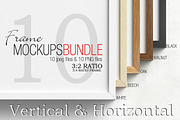 Frame mockups bundle 3;2  ratio V&H, a Print Template by HisariDS Mockup Design (Thumbnail 1 of 6)