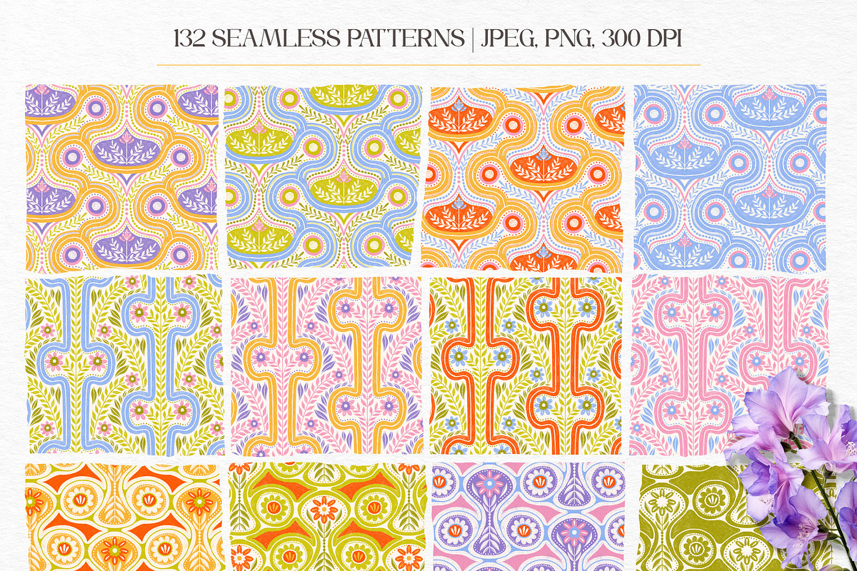 Felicity | Seamless Patterns, a Pattern Graphic by GVGraphics (Photo 4 of 20)