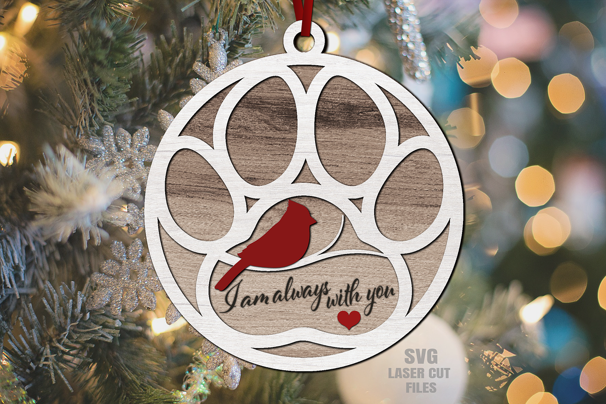 Memorial Pet Ornament SVG Laser Cut, a Graphic by Cloud9DesignSVG (Photo 2 of 2)