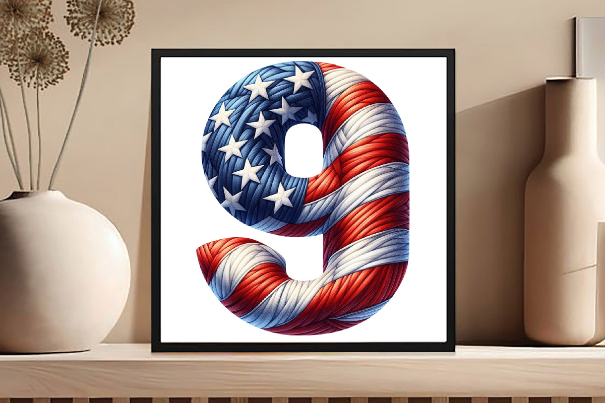 4th July Alphabet & Number Font Bund, an Illustration by DreamCafeArt (Photo 5 of 7)