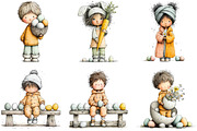 Whimsical Kids Easter Clipart, an Illustration by Sublimation Artist (Thumbnail 7 of 7)