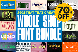 2021 Whole Shop Font Bundle