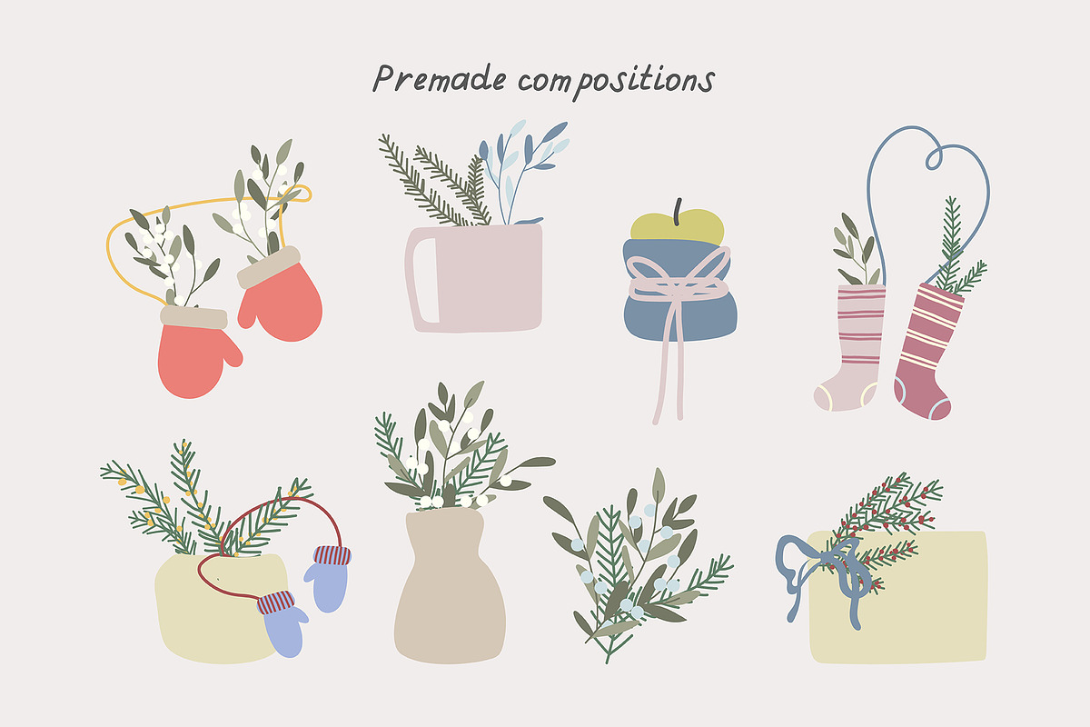 Sustainable Christmas Illustrations, a Seasonal Illustration by JuDesign (Photo 8 of 14)