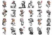 Summer Funny Grandma Clipart, an Illustration by designcity5 (Thumbnail 2 of 5)