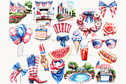 4th of July Clip Art Patriotic, a Person Illustration by GlamArtZhanna (Thumbnail 4 of 8)