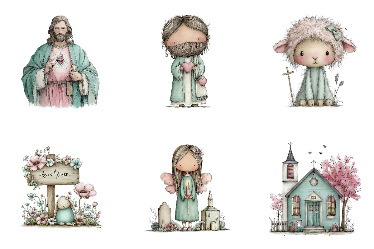Christian Easter Clipart, an Illustration by CreationArt (Photo 5 of 7)