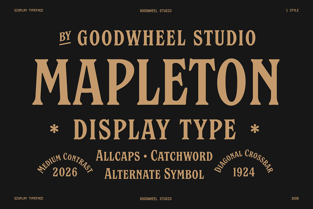 Mappleton, a Font by Goodwheel Studio (Photo 1 of 8)