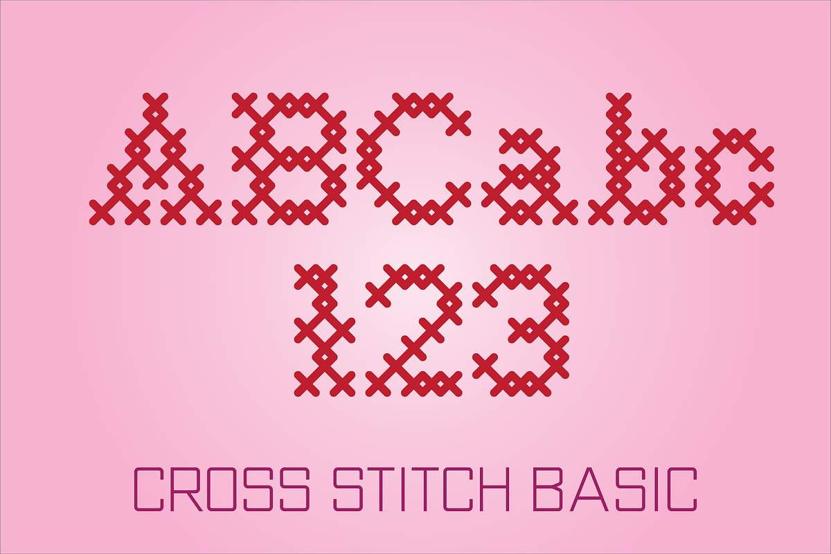 Cross Stitch Display Font Bundle, a Font by GG Design (Photo 2 of 23)