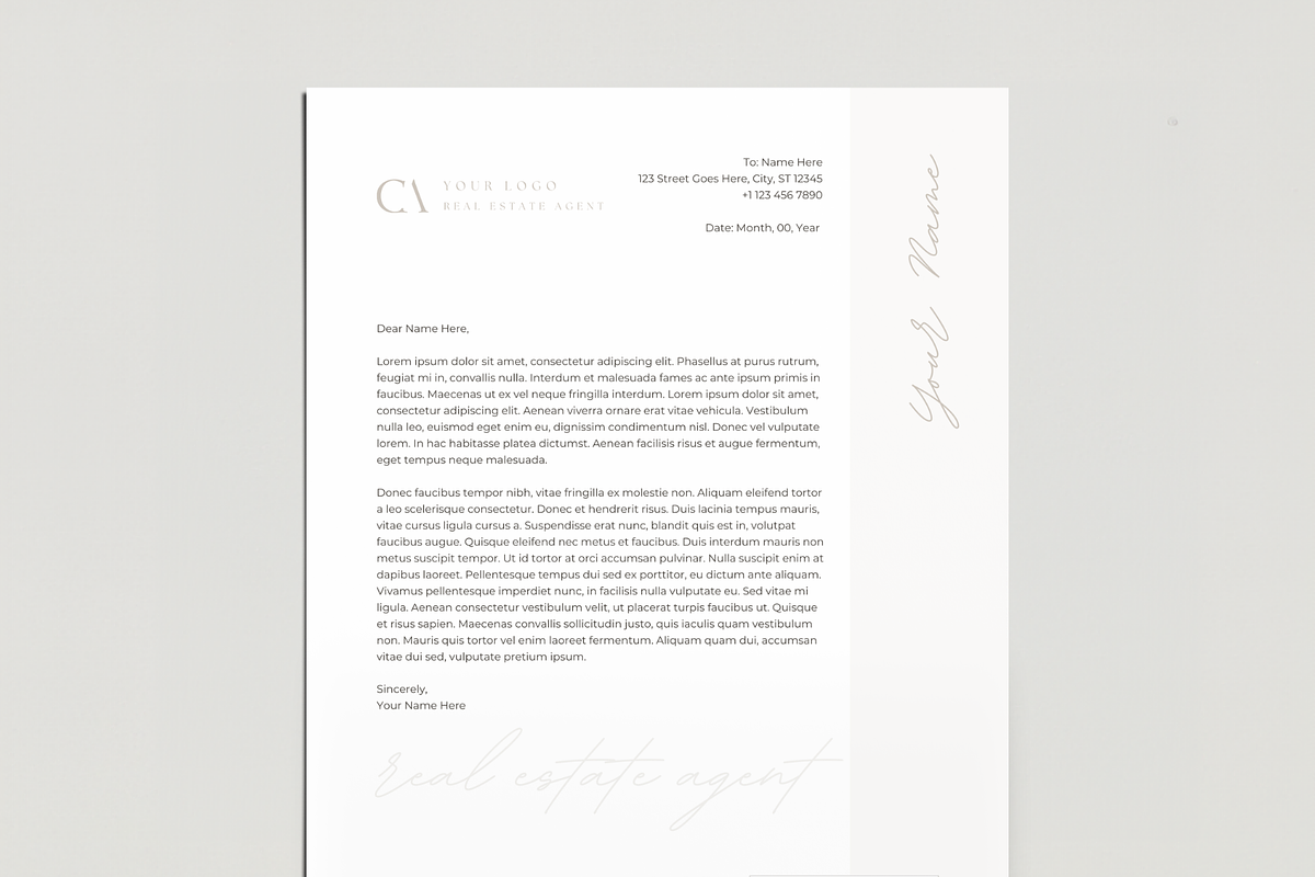 BUNDLE: Real Estate Letterheads, a Marketing Template by EstateElements (Photo 6 of 8)