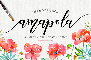 Amapola script font