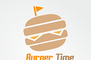 Burger Time Logo Template, a Branding & Logo Template by Raj Shop (Thumbnail 1 of 5)