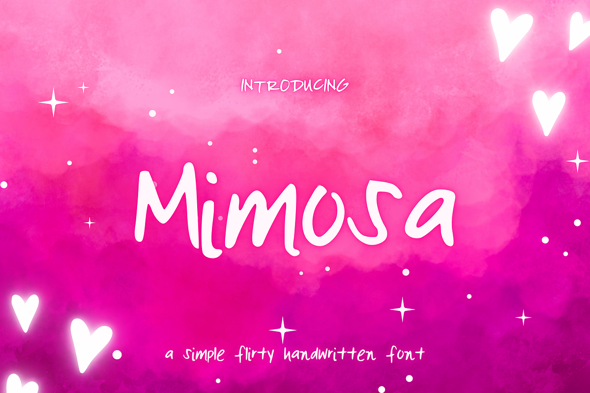 Mimosa Handwritten Font + SVG, a Script Font by Graceful Market (Photo 1 of 10)