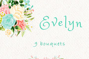 Pink mint floral clipart, an Illustration by heyiamalice (Thumbnail 3 of 13)