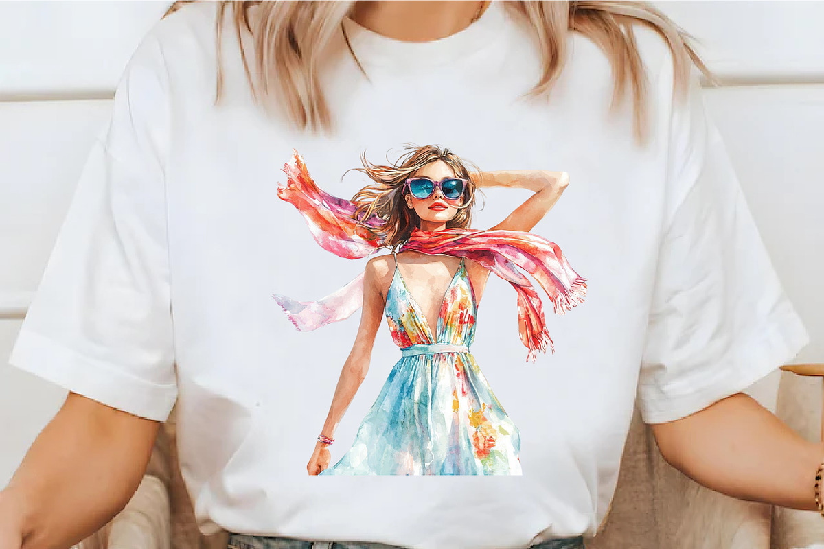 Summer Coastal Fashion Clipart, an Illustration by designcity5 (Photo 5 of 5)