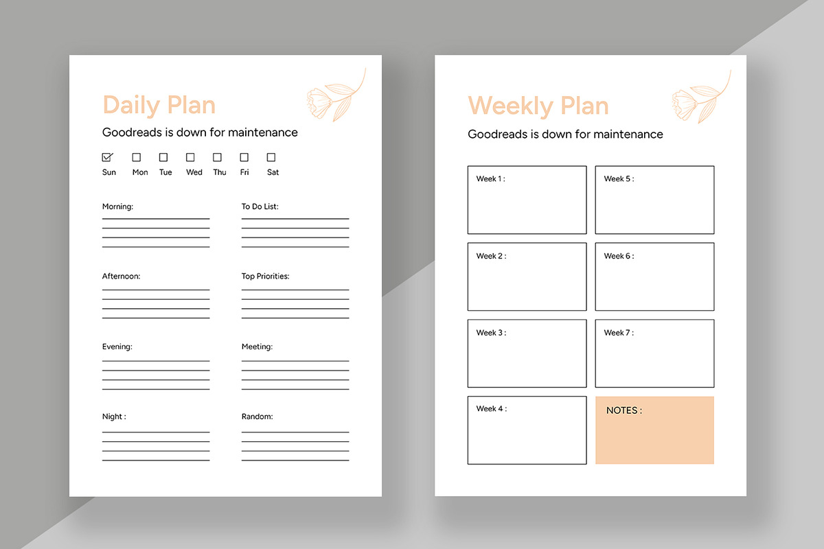 Daily Planner Layout, a Stationery Template by ContestDesign (Photo 1 of 5)