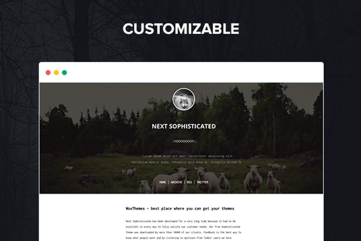 Next Sophisticated Tumblr Theme, a Websites & App Template by WoxThemes (Photo 3 of 4)