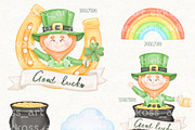 St Patricks Day Gnome Irish Clipart, an Illustration by ekossa_art (Thumbnail 3 of 6)