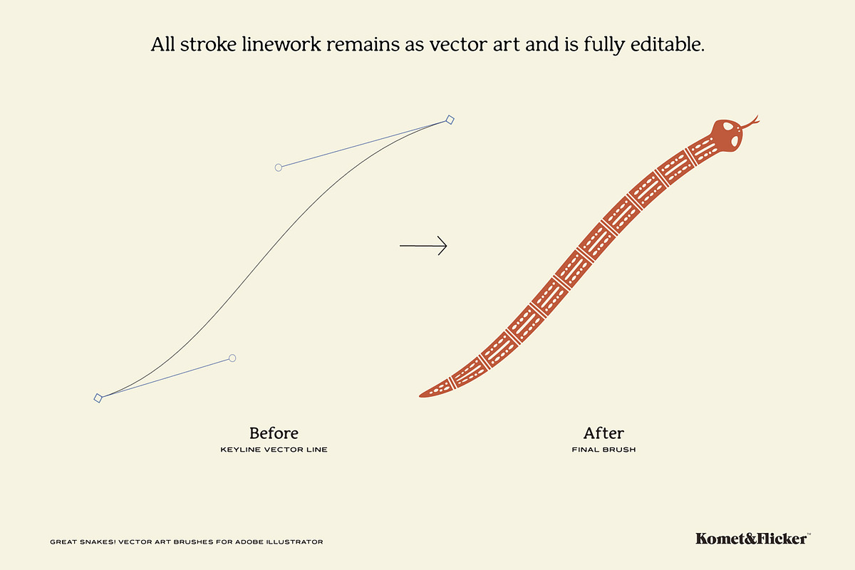 GREAT SNAKES! Vector Art Brushes, a Brush Add-On by Komet & Flicker (Photo 9 of 10)