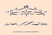 Flourish Illustration Vector Pack, a Decorative Illustration by Soph Rowe (Thumbnail 3 of 5)