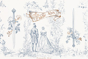 The romantic Middle Ages clipart set, a Decorative Illustration by Pamyatka Shop (Thumbnail 16 of 16)