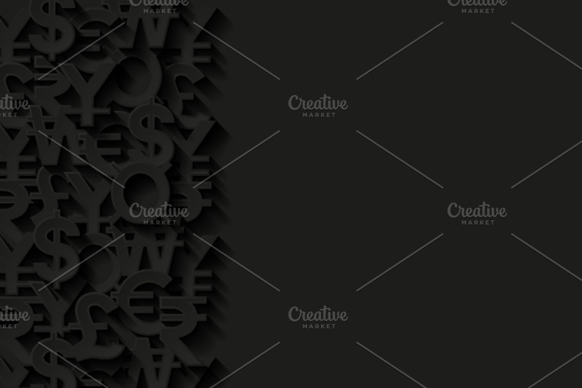 Set of backgrounds with currencies preview 2