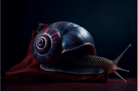 Futuristic dark blue snail black, an Arts & Entertainment Photo by Ylivdesign