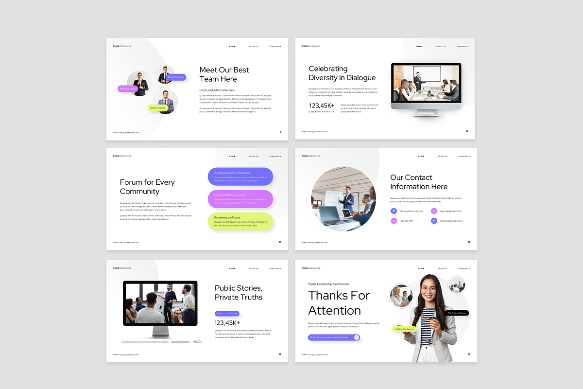Public Conference Presentation, a Presentation Template by Annora Studio (Photo 3 of 7)