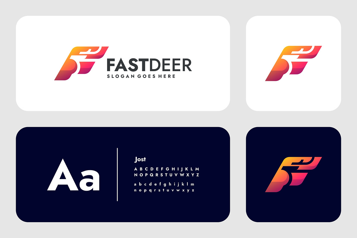Modern Gradient Deer with Letter F, a Branding & Logo Template by Artnivora.Std (Photo 2 of 4)