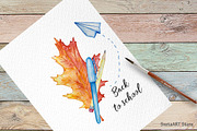 Watercolor School clipart, an Education Illustration by SvetaArtStore (Thumbnail 5 of 8)