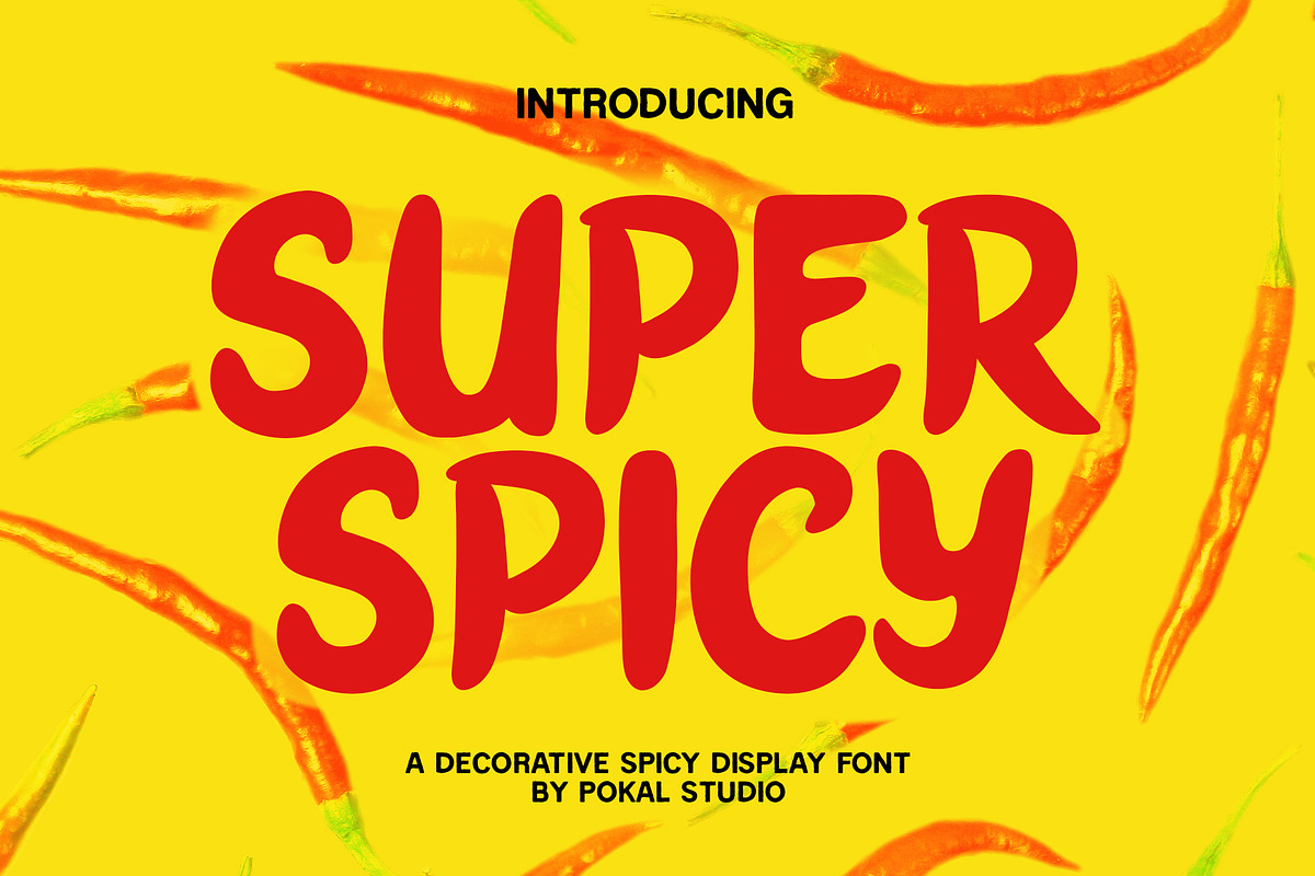 Superspicy Decorative Display Font, a Handwritten Font by Pokal Studio (Photo 1 of 6)