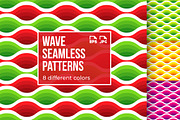 Wave seamless patterns. 3d effect., a Pattern Graphic by Evgeniya Dzhumm (Thumbnail 1 of 8)