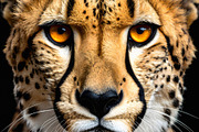 Cheetah portrait showing golden eyes and striking fur patterns, an Animal Photo by GoodGoods (Thumbnail 2 of 2)