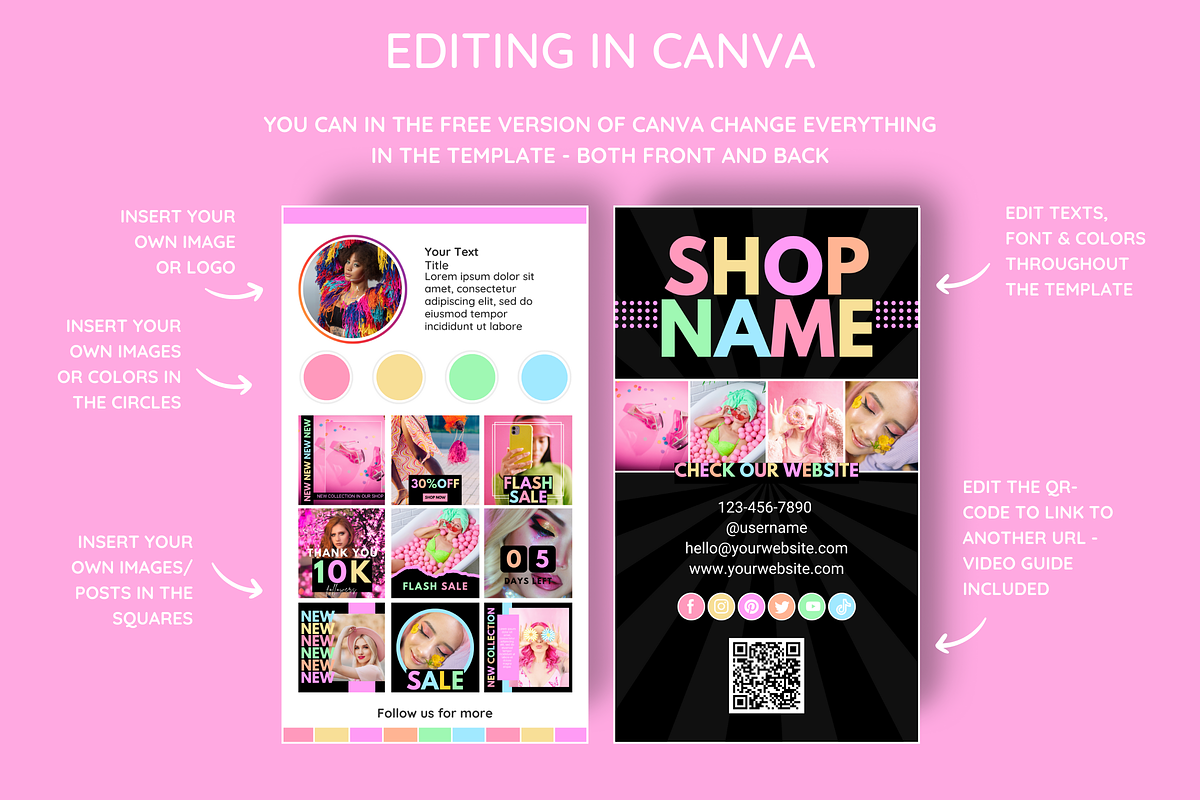 Pastel Neon Business Card Template, a Business Card Template by SunshineStudioBoutique (Photo 3 of 10)