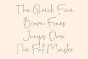 CS Galysia Dashed, a Script Font by Craft Supply Co. (Thumbnail 5 of 8)