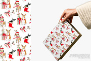 watercolor Christmas dogs patterns, a Pattern Graphic by Patishop Art (Thumbnail 9 of 9)