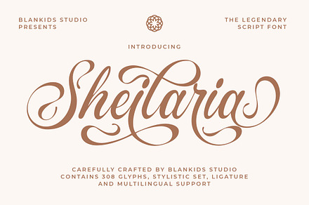 Sheilaria a Legendary Script Font