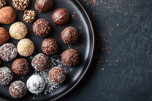 Tasty assorted truffles, a Photo by Beautiful things