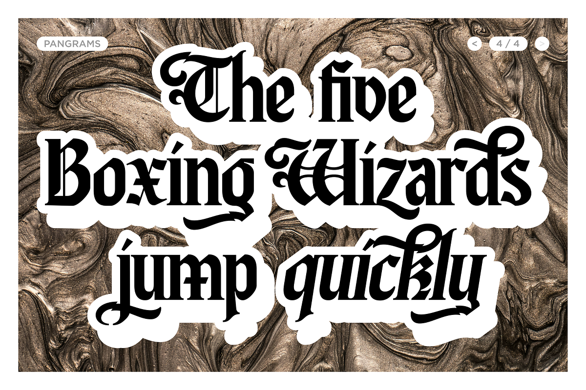 Letinegra | Modern Blackletter, a Blackletter Font by Twicolabs Fontdation (Photo 6 of 7)