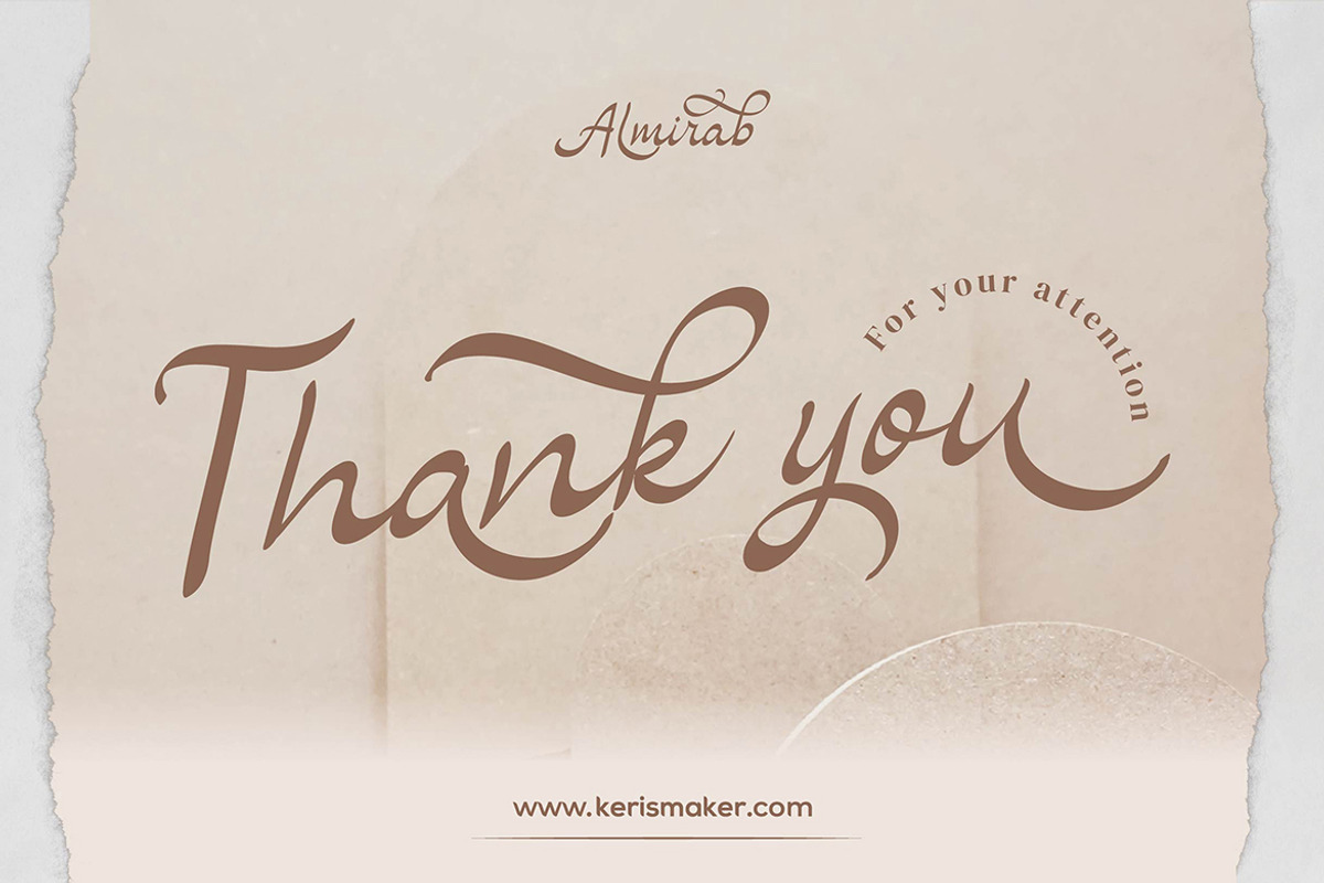 Almirab, a Script Font by kerismaker (Photo 12 of 12)