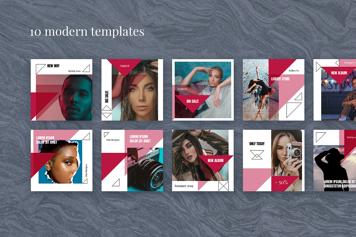 Modern Social Media Kit (Vol. 28), a Social Media Template by uispot (Photo 2 of 3)