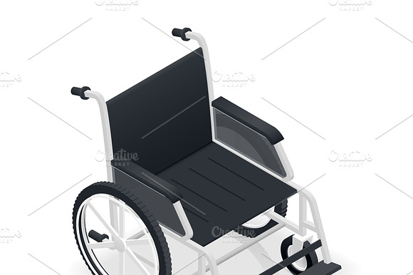 Wheelchair Detailed Isometric Icon