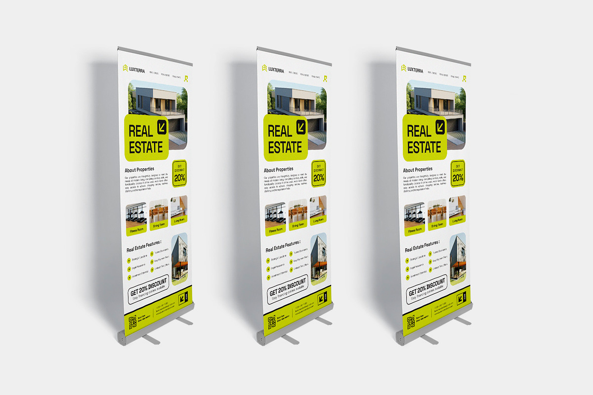 Luxterra Estate - Roll Up Banner, a Print Template by Esensifiksi.studio (Photo 2 of 2)