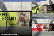 Street Billboard Mockup, an Advertising Mockup by Unerispace (Thumbnail 1 of 5)