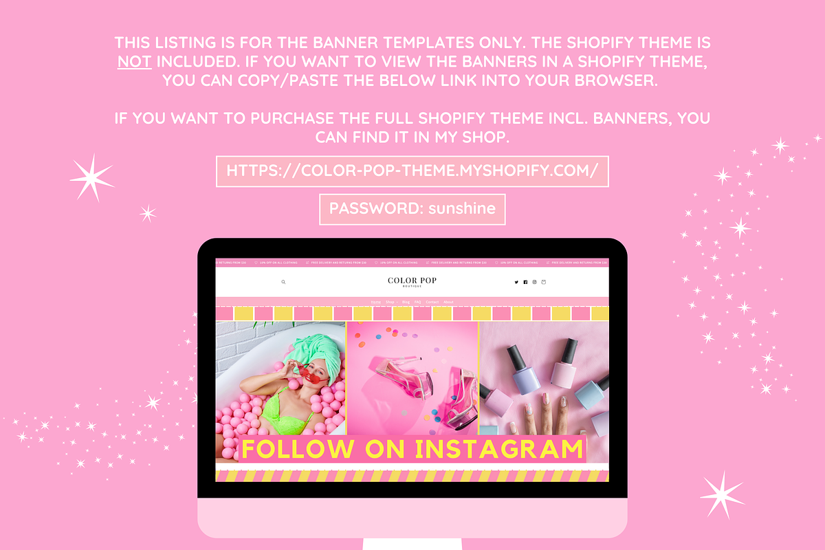 Fun Shop Banner Template Bundle, a Shopify Template by SunshineStudioBoutique (Photo 4 of 7)