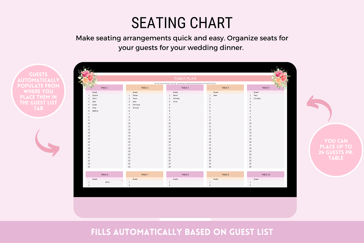Wedding Planner Google Sheets, a Templates & Theme by SunshineStudioBoutique (Photo 7 of 10)