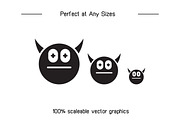 Moody and Cute Devil Emoji Set, a Solid Icon by Designfour (Thumbnail 7 of 7)
