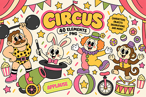 Vintage Circus Clipart Collection