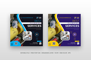 Plumber social media post banner